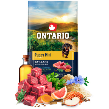 Ontario Puppy Mini Lamb & Brown Rice 6,5kg 