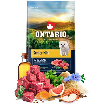 Ontario Senior Mini Lamb & Brown Rice 6,5kg