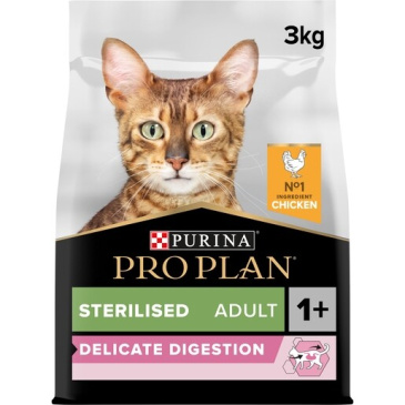 ProPlan Cat Adult Sterilised Digestion kuře 3 kg