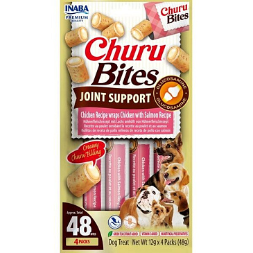 Inaba Churu Bites Joint Support dog snack kuře a losos 4 x 12 g