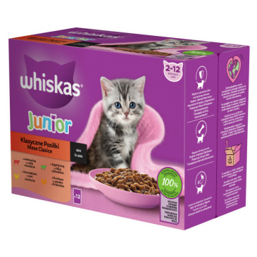 Whiskas kapsička Junior Klasický výběr ve šťávě 12 x 85 g