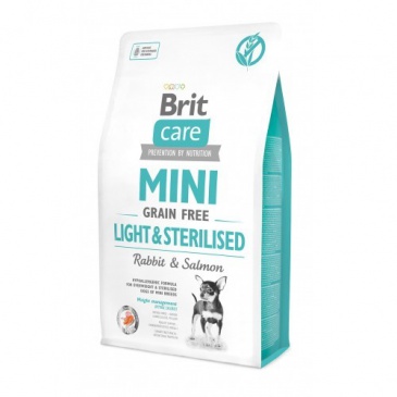 Brit Care Mini 2kg Light Sterilised grain free rabbit+salmon