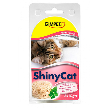 ShinyCat konzerva krab + kuřecí 2 x 70g