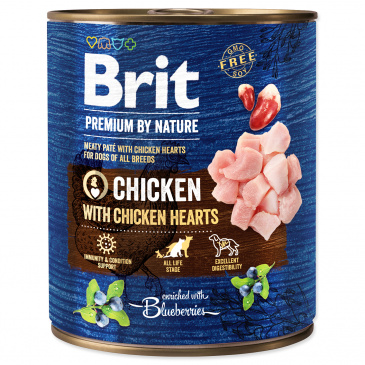 BRIT Premium by Nature Chicken with Hearts 800g