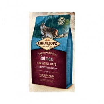 Carnilove Salmon adult cats sensitive+long hair 2kg