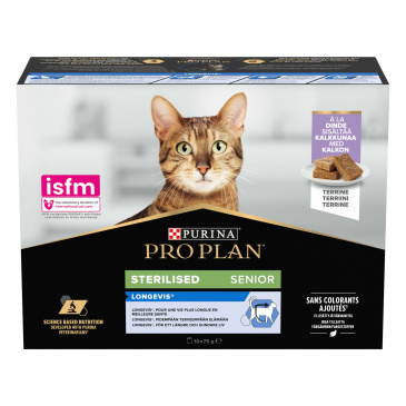 ProPlan Cat Kapsička Sterilised Senior krůta 10 x 75 g