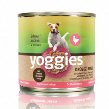 Yoggies drůbeží konzerva s ovesnými vločkami a zeleninou 200g