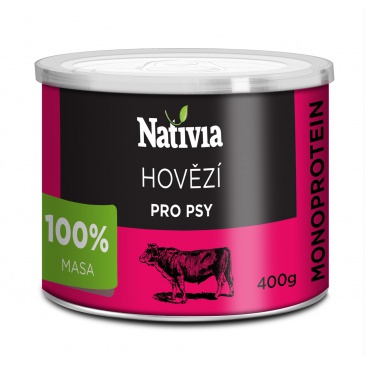 Nativia konzerva hovězí svalovina 400g