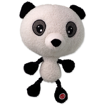 Hračka Dog Fantasy Big head Panda plyšový pískací 30cm