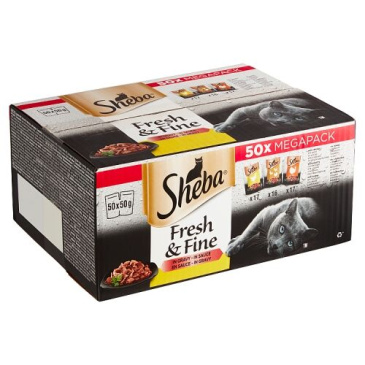 Sheba Fresh & Fine in sauce drůbeží 50 x 50 g kapsa 