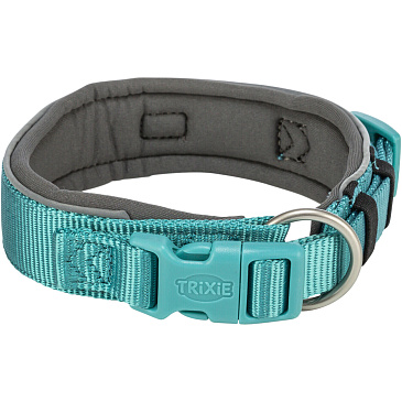 PREMIUM obojek extra široký, aqua/grafit XS-S 27-35cm/25mm