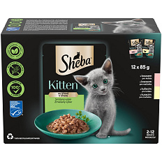 Sheba Kitten smíšený výběr ve šťávě 12 x 85g