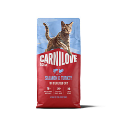 Carnilove Active Cat Salmon & Turkey for Sterilized Adult 6 kg