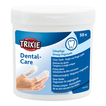 Trixie zubní péče - jednorázové pečující návleky na prst, 50ks