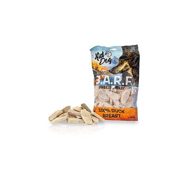 KIDDOG B.A.R.F. 100 % Duck Breast freeze dried - čisté maso sušené mrazem 220 g