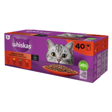 Whiskas kapsička Klasický výběr ve šťávě 40 x 85g