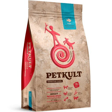 Petkult Dog Medium Adult Sensitive Fish - 12kg
