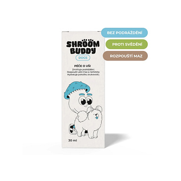 SHROOM BUDDY Kapky do uší pro psy 30 ml