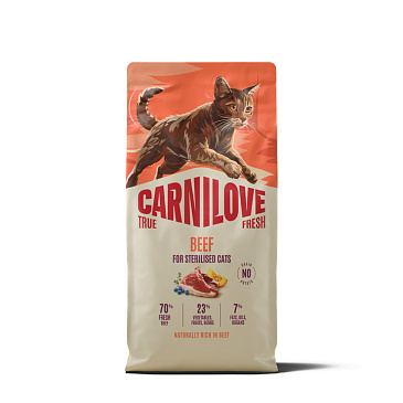 Carnilove True Fresh Cat Beef for Sterilized Adult 6 kg
