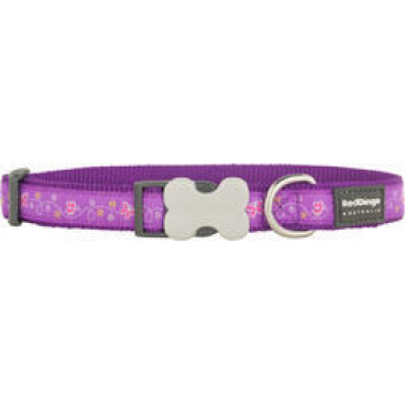 Obojek Red Dingo 25 mm x 41-63 cm - Butterfly Purple