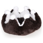 Pelíšek plyšový Princess hnědo/bílá