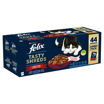 FELIX TASTY SHREDS lahodný výběr ve šťávě 44x80 g