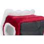 Xmas Cuddly CAVE - plyšový domek pro myš/křečka,15 x 12 x 15 cm, červená/bílá