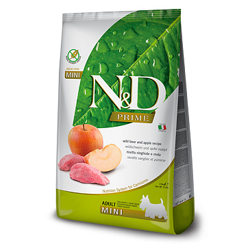 N&D PRIME Dog GF Wild Boar & Apple Adult Mini 2,5 kg
