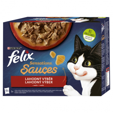 FELIX Sensations Sauces hovězí, jehněčí, krůta, kachna v lahodné omáčce 12 x 85 g