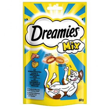 DREAMIES pochoutka s lososem a sýrem 60g