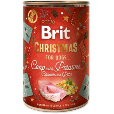 Brit Care Dog konzerva Monoprotein Christmas - vánoční kapr 400g 