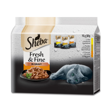 Sheba Fresh & Fine Drůbeží výběr 15 x 50 g