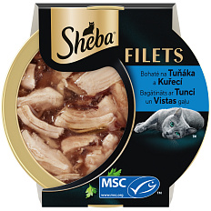 Sheba Filets s kuřecím a tuňákem 60g