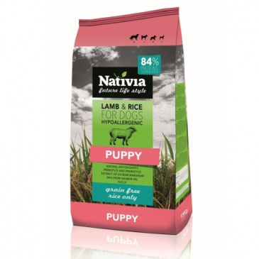 Nativia Puppy Lamb&Rice 15kg 