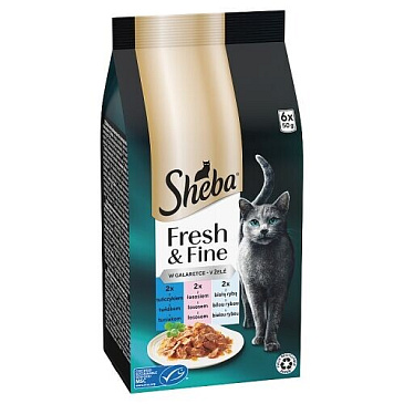 Sheba Fresh & Fine kapsa Rybí výběr v želé 6 x 50 g