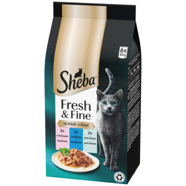 Sheba Fresh & Fine kapsa Rybí výběr v omáčce 6 x 50 g