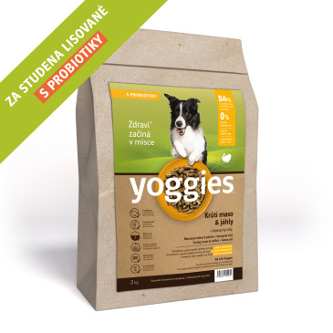 Yoggies Krůtí maso a jáhly - Monoprotein, hypoalergenní 2 Kg