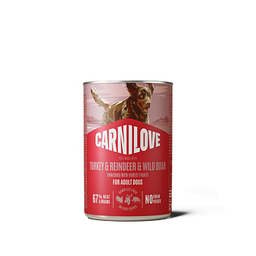 Carnilove Dog Paté Turkey & Reindeer & Wildboar 400 g