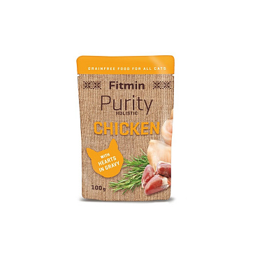 Fitmin Purity Kuřecí kapsička se srdíčky pro kočky multipack 12 x 100 g