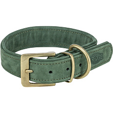 Obojek PURE kožený, šalvějová L - 47-54cm/40mm