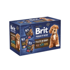 Brit Premium by Nature Dog Fillets in Gravy Multipack (12x85g)