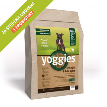 Yoggies jehněčí a bílá ryba 2kg Minigranule