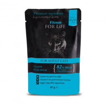 Fitmin cat pouch adult duck 85g