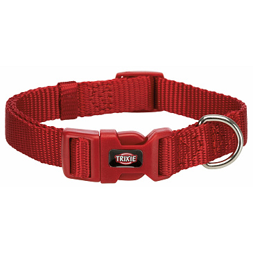 Nylonový obojek PREMIUM, červená S-M 30-45cm/15mm