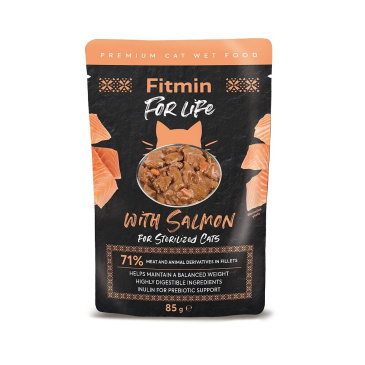 Fitmin cat pouch sterilized salmon 85g