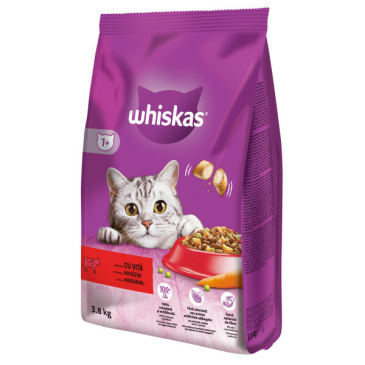 Whiskas granule hovězí 3,8kg