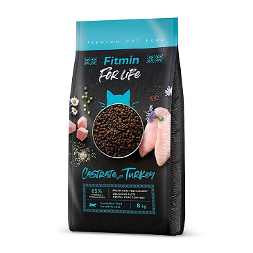 Fitmin For Life krůta krmivo pro kastrované kočky 8 kg