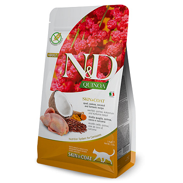 N&D Quinoa Cat GF Skin & Coat Quail & Coconut Adult 1,5 kg