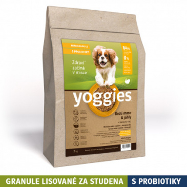 Yoggies Krůtí maso a jáhly - Monoprotein, hypoalergenní 5 Kg Minigranule
