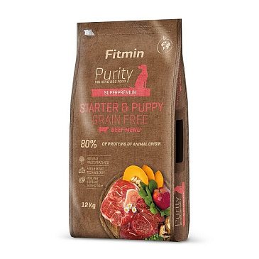 Fitmin Purity GF Puppy & Starter Beef - 12 kg